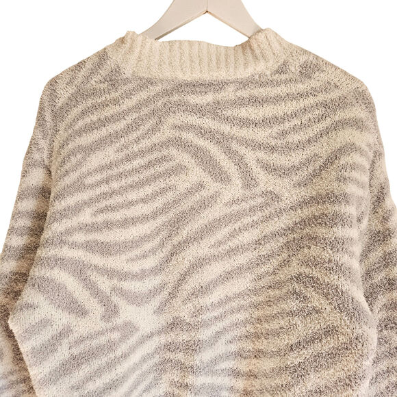 UGG Heddie Mock Neck Sweater‎ in Metal Grey Zebra Size 1X - Picture 7 of 9